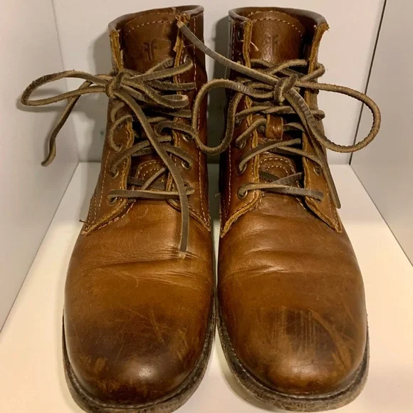 Frye | Shoes | Guc Frye Tyler Leather Lace Up Brown Boots  display picture 1
